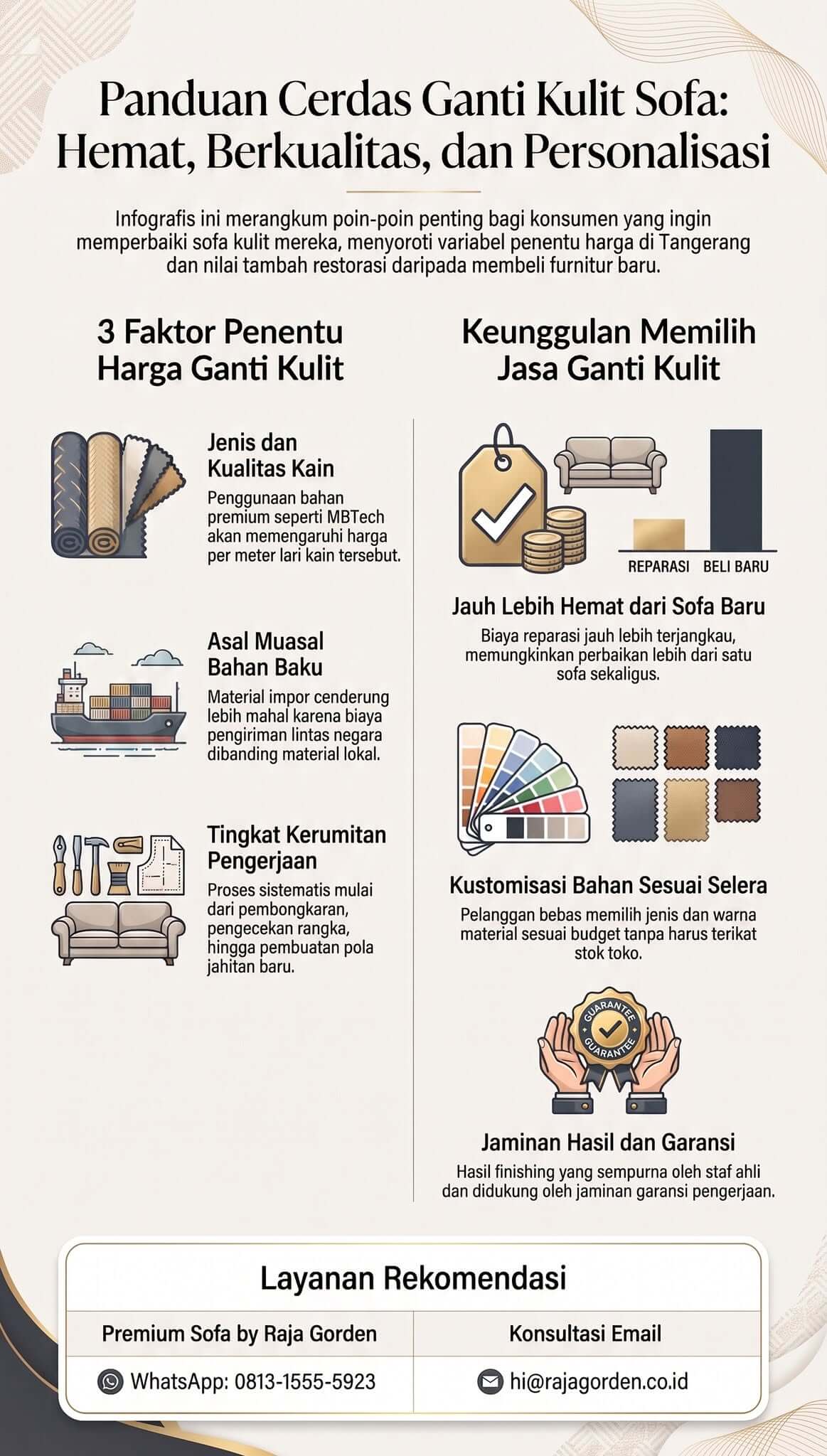 Harga Ganti Kulit Sofa Tangerang