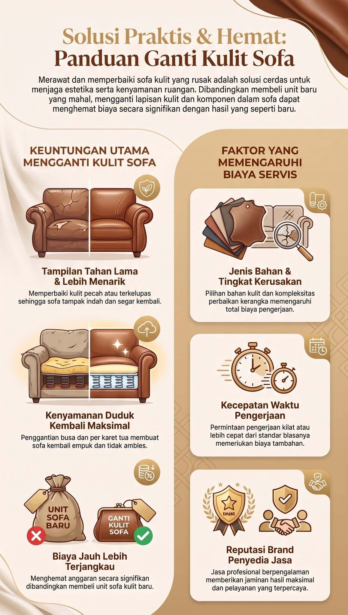 Jasa Ganti Kulit Sofa Bintaro